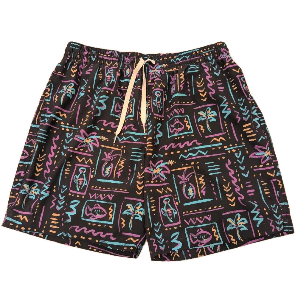 Chubbies Swim Trunks Shorts Men XL Multicolor Geometric Tropical Hawaiian Beach